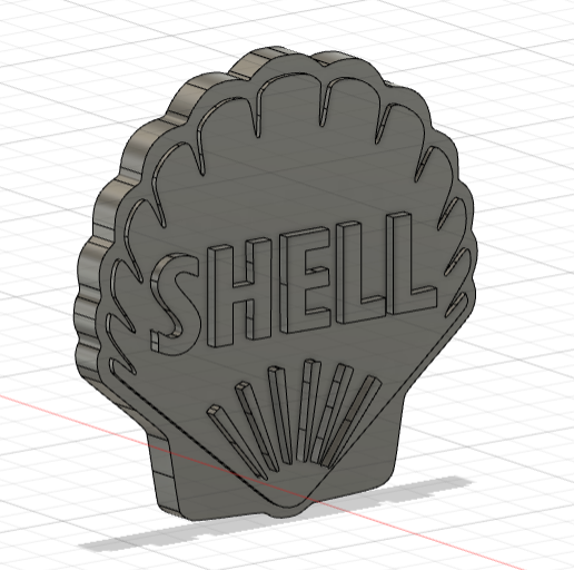 🐚 1/18 Embleme shell / Shell emblem diecast・Free STL File for ・Cults