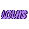 LOUIS.stl First name lamp LOUIS Loup