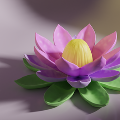 loto-full.png Fichier STL Fleur de lotus pour jardins et étangs・Modèle imprimable en 3D à télécharger