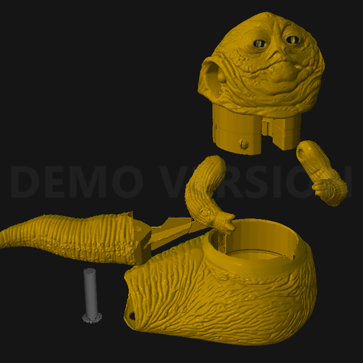 3d File Star Wars Stl Jabba The Hutt 3d Action Figure Obj Kenner Style・3d Print Design To 7621