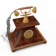 Antique-Telephone8.jpg Antique Telephone - Old phone Low Poly 3D model