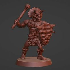 Tor-clan-2.jpg Stone Age Cave Man. Warrior of the Tor Clan with Shield and Club