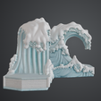 3.png Ocean Wave Bookends – Crashing Surf Pair