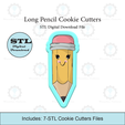Etsy-Listing-Template-STL.png Long Pencil Cookie Cutter | STL File