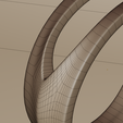 10.png Anel de metal geométrico com argola dividida - Design pronto para impressão 3D