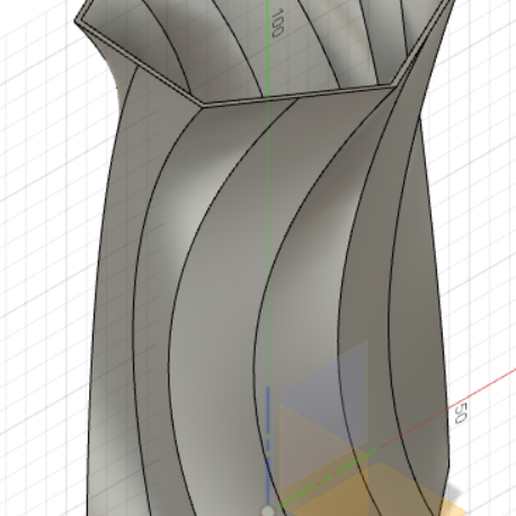 Contemporary vase V1001 3D model