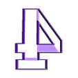 4.stl STL file NUMBER CUTTER CUTTER NUMBER 9CM・3D printable model to download