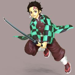 1.jpg Fichier 3D Demon Slayer - Tanjiro Kamado・Modèle à télécharger et à imprimer en 3D
