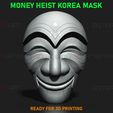 MONEY HEIST KOREA MASK READY FOR 3D PRINTING Money Heist Korea Mask - Joint Economic Area