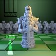 Chess-Natu4r-King-front.jpg 2x Chess Set Cyborgs vs. Nature