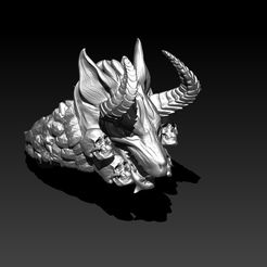 anillo lobo demonico plata53t.jpg Free STL file Infernal Wolf Ring・3D print object to download