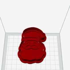 Santa.jpg Archivo STL Papá Noel Cortador de Fondantes y Galletas y Sello para Hornear・Idea de impresión 3D para descargar