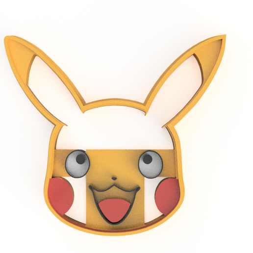 Pikachu Cookie Cutter 3D model