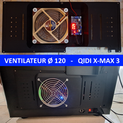 Recto-Verso_Photos.png QIDI X-MAX3 rear panel for 120 mm fan - 12 V