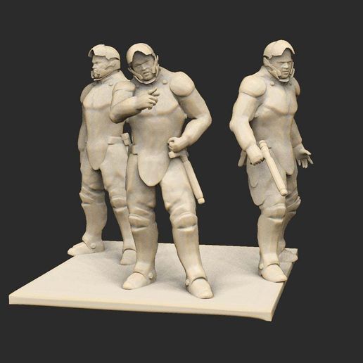 Cyberpunk Enforcers x5 3D model