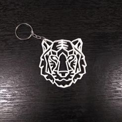 Llavero Tigre 3.jpg STL file Tigre Geometric Key Ring・3D print object to download, samilena9215