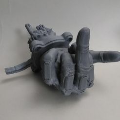 FUCK.jpg Free OBJ file deadpool hand・3D printer model to download
