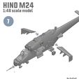 pic-8.jpg STL file HIND MI24 RUSSIAN HELICOPTER - SCALE MODEL 1:48・3D print design to download