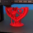 PXL_20230329_185223647.PORTRAIT~2.jpg STL-Datei Herzen und Rosen Ornament an Ort und Stelle ohne Stützen für Mütter Tag gedruckt・3D-druckbare Vorlage zum herunterladen