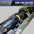 AGM114R-Hellfire.png 🚀AGM-114R🔥Míssil Hellfire - 🖨️ Conjunto pronto para impressão 3D