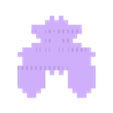 Galaga enemy ship 4.stl Galaga pixel wall art