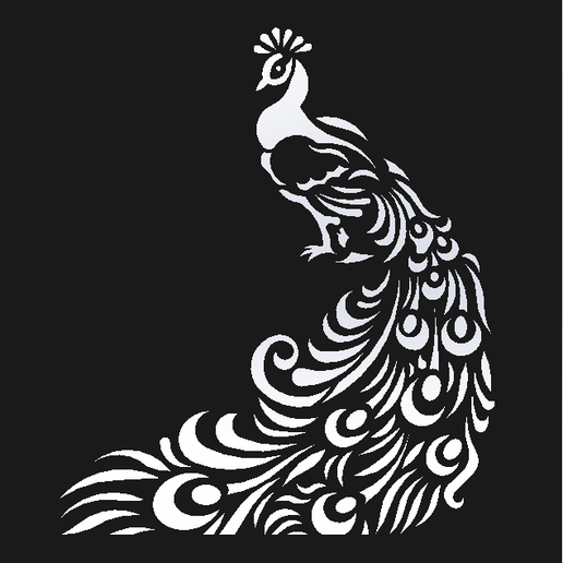 peacock patterns 1mx1m 3D model
