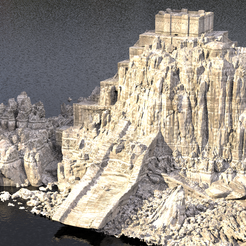 untitled.3499.png OBJ file Ziggurat ancient structure 4・3D print model to download