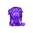 Looking_Pug_Boy.stl Мопс с отслеживанием глаз STL и VRML