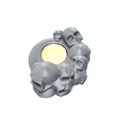 2번 실버.JPG Skull tealight holder by TITAN Corporation
