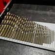 IMG_9243.jpg Gridfinity Drill Bit Toolbox Organizer - 29 Bit Capacity - 7x3 - Split Into 2 Groups