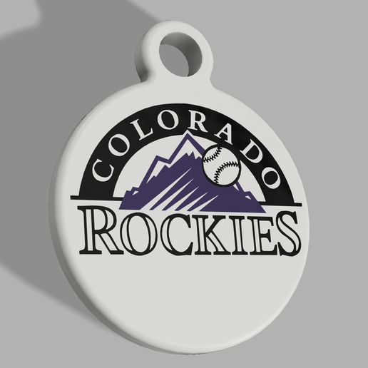 MLB - Colorado Rockies Keyring 3D model