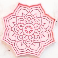 mandala3.jpg Archivo STL CUTTER + STAMP (MANDALA 3)・Diseño imprimible en 3D para descargar