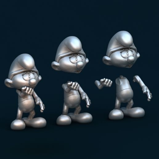 00.jpg Scaredy Smurf pose 1/ Smurf Scaredy Smurf in pose 1