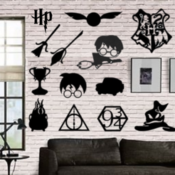 Coleccion-Harry-Potter-decoración.png 3D file Harry Potter Collection Decoration😁👍😁👍・3D printable model to download