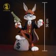 2_Front_meaasurement.jpg Bugs Bunny Peaky Blinders Urban Vibes – Modular FDM STL – No AMS / Multi-Part / 3MF