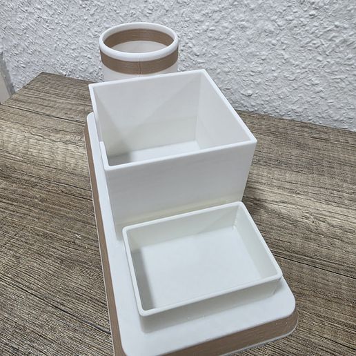 Modern 3D desk organizer customizable