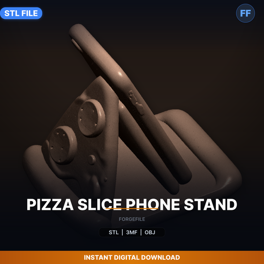 Pizza Slice Phone Stand - 3D Printable STL File