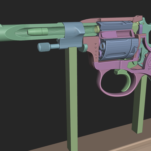 Shot-1678.png 纳甘特 M1895 左轮手枪剖面图：军械库货架