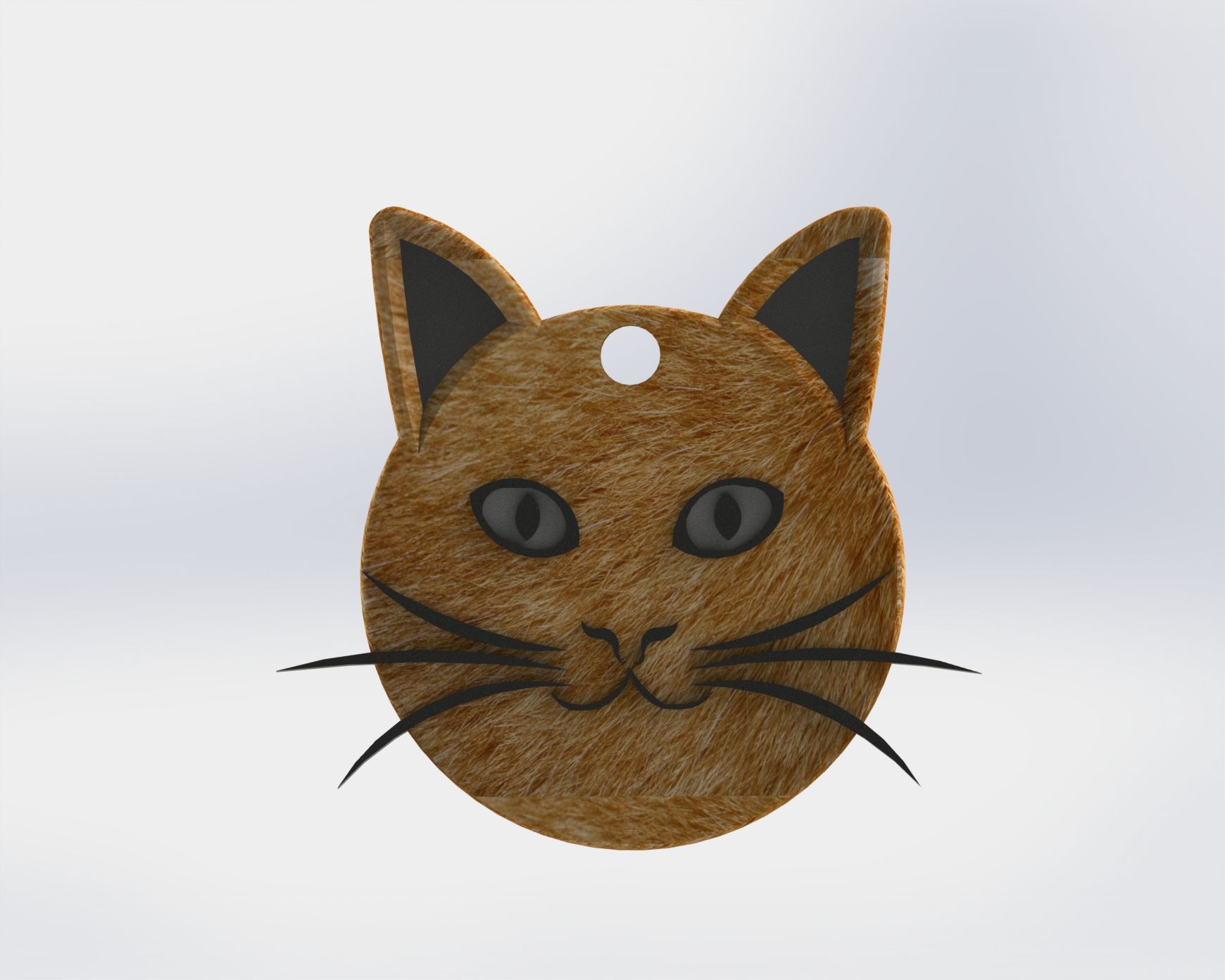 cara-gato.jpg STL file Cats keychain・3D printer model to download, alejandro1
