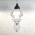 88.Newdeer.jpg STL file Deer VI Wall Sculpture 2D・3D print design to download