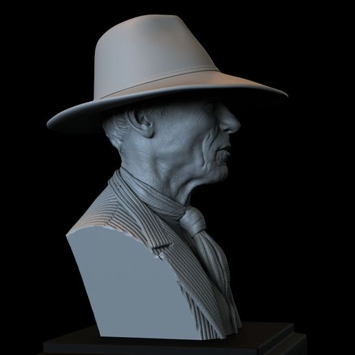 08.jpg Файл 3D Man In Black (Ed Harris) from Westworld, portrait, bust, 200mm・3D модель для печати скачать, sidnaique