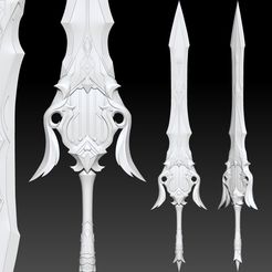 ZBrush-Document.jpg 3D file Song of broken pines | Eula signature sword for cosplay・3D printable model to download