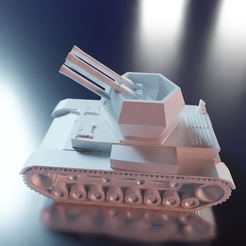 TankFLAK1.png Free STL file World War II FLAK Tank・3D print design to download