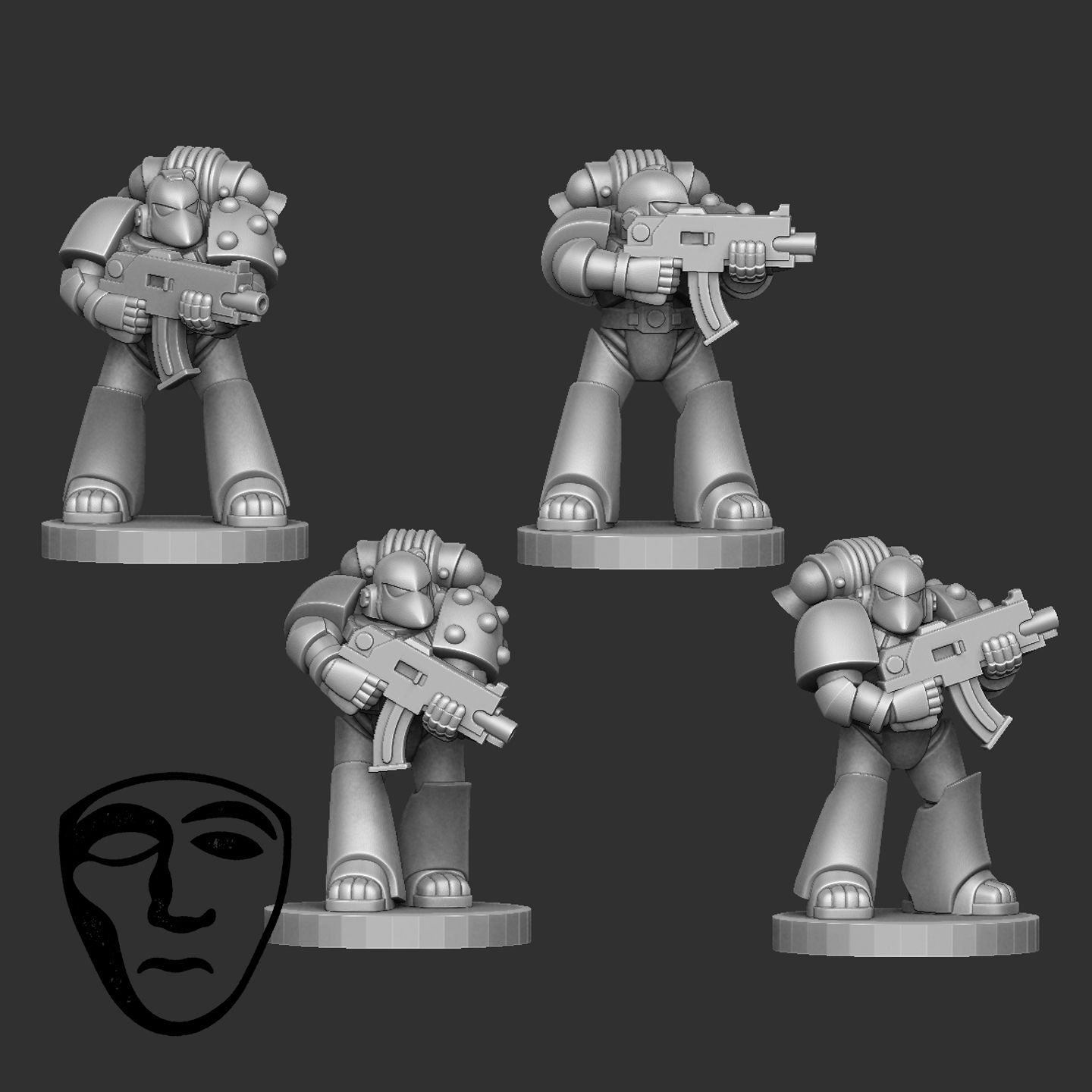 4.jpg 3D file Galactic Brother War Hounskull Mark Sextus Troop 6-8mm/ 15mm・3D print design to download, Brother_Varus_Miniatures