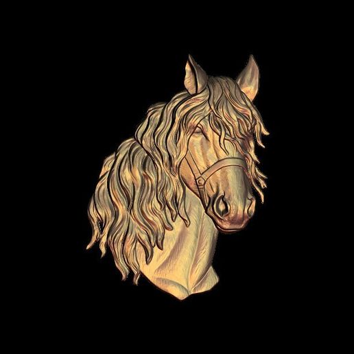horse bust medal 3D model