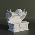 2.jpg Skull Treasure Box Dice Box Pattern 3D print model
