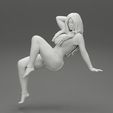 Girl-0031.jpg Girl sitting in Pajama With Open Butt Flap Sexy Sleep Suit Snowy 3D Print Model
