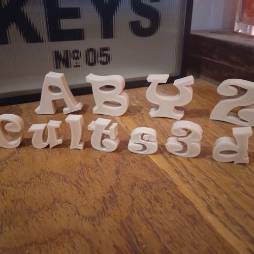 3D file Alphabet, numbers and special characters to decorate・3D print