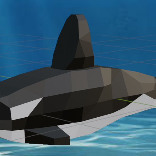 Orca Low Poly 3D model