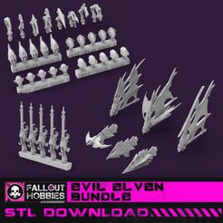 } toe | et LLLELLLLLLLL Li Le pack STL des elfes maléfiques